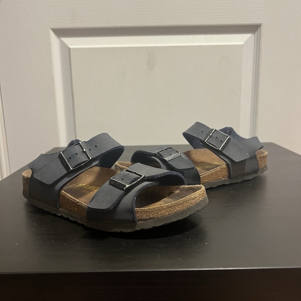 Birkenstock Rio Black Birko Flor Adjustable Strap Sandals Sz 37 US 6 Narrow